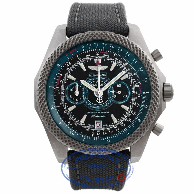 Breitling Bentley Supersports Chronograph Light Body 49MM Titanium Green Black Dial Green Strap E2736536/BB37 0MQ91E - Beverly Hills Watch Store
