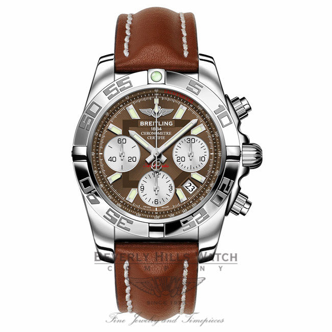 Breitling Chronomat 41MM Stainless Steel Brown Dial AB014012/Q583 QIPADG - Beverly Hills Watch Company Watch Store