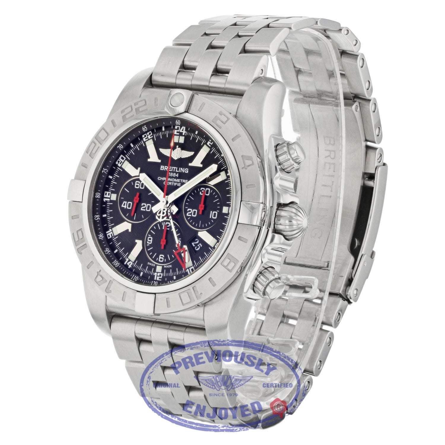 Breitling 47mm Chronomat GMT Limited Edition Stainless Steel AB041210/BB48 E5P5CF - Beverly Hills Watch Company