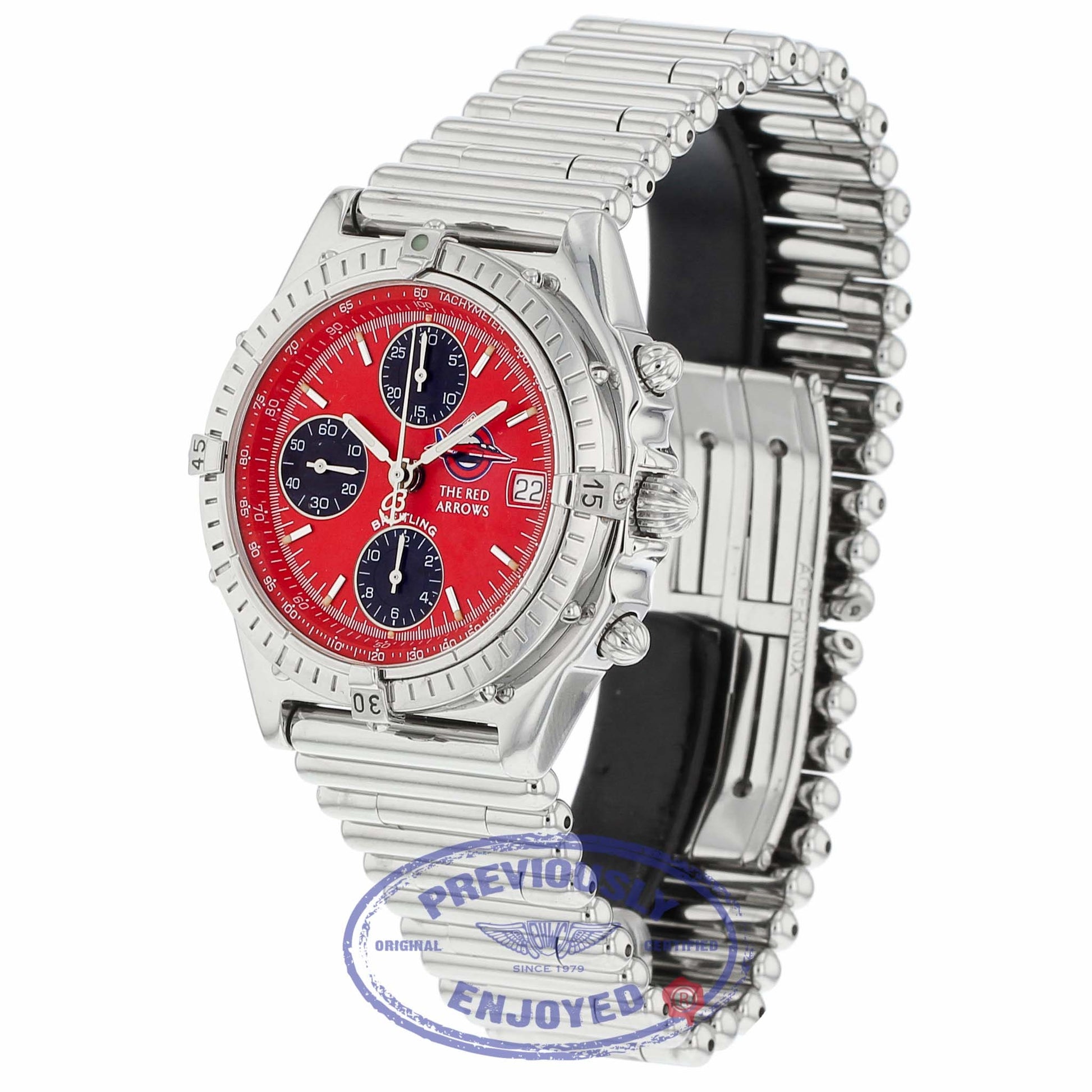 Breitling Chronomat "The Red Arrows" 40mm Stainless Steel Red Dial A13050 4JTVP7 - Beverly Hills Watch Company