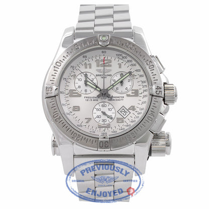 Breitling Emergency Mission Stainless Steel White Dial Chronograph A73322 46HTIC - Beverly Hills Watch Company Watch Store