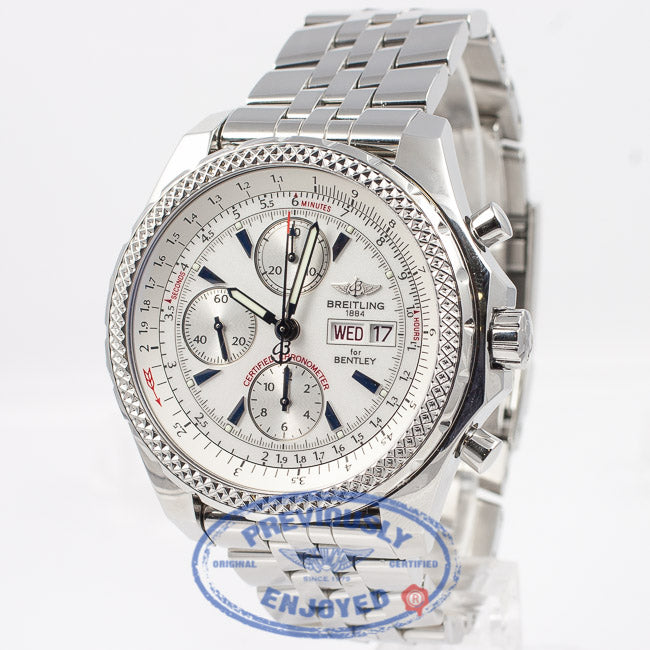 Breitling for Bentley Motors GT Stainless Steel Silver Dial A1336212/A575 - Beverly Hills Watch CompanySteel Bracelet Silver Dial Watch A1336212/A575 Beverly Hills Watch Company Watch Store