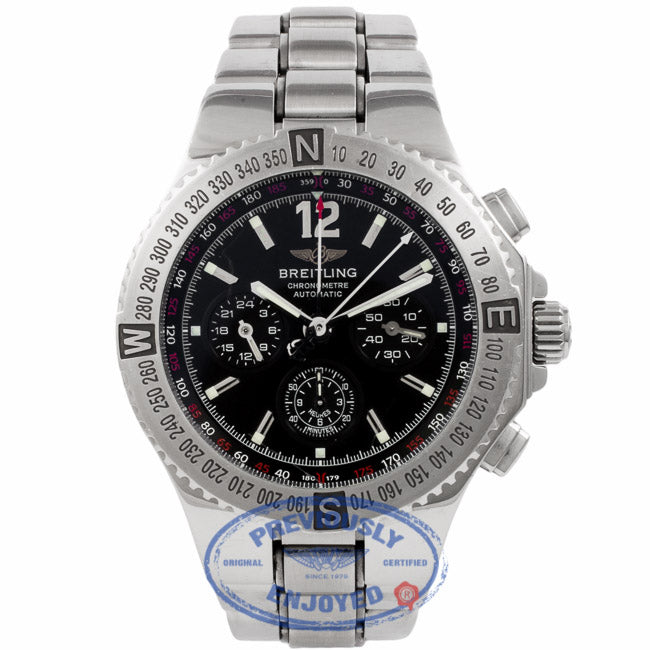 Breitling Hercules Stainless Steel Black Dial A39362 45NTIG - Beverly Hills Watch Company Watch Store