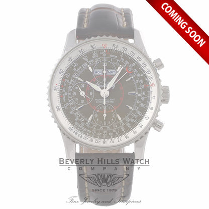 Breitling Montbrillant Datora Stainless Steel Bronze Dial 43MM Alligator Strap A2133012/Q509 KZAAL2 - Beverly Hills Watch Company Store: $