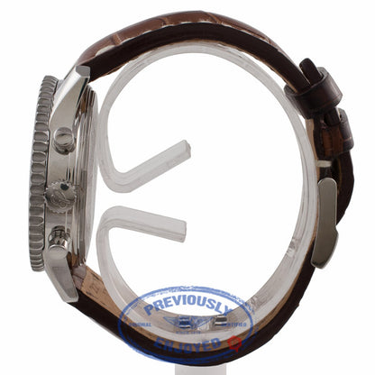 Breitling Montbrillant Datora Stainless Steel Bronze Dial 43MM Alligator Strap A2133012/Q509 KZAAL2 - Beverly Hills Watch Company