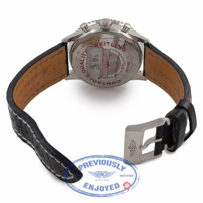 Breitling Navitimer 01 Chronograph 43MM Stainless Steel Black Dial Black Leather Strap AB012012/BB01 LXHJCN - Beverly Hills Watch Company Watch Store