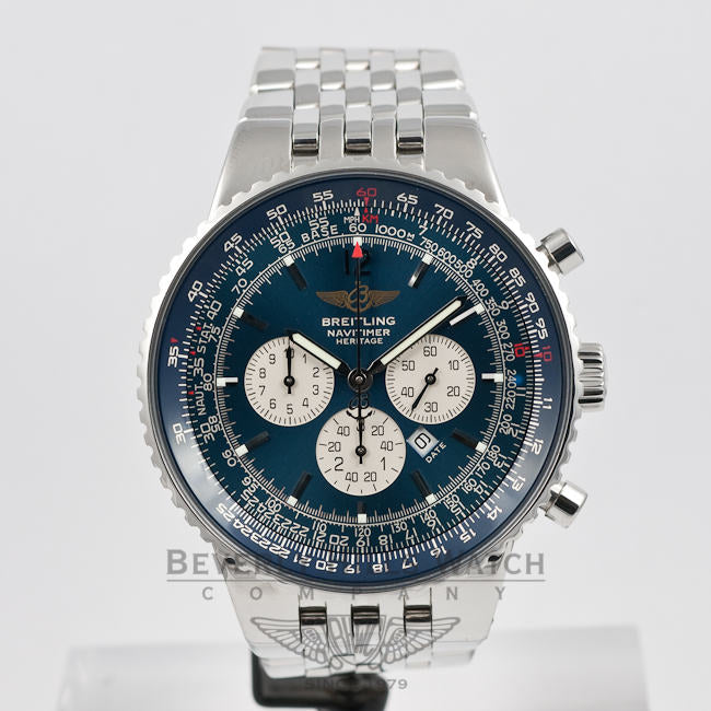 Breitling Watches Navitimer Heritage Stainless Steel Black Dial Watch A3535024/b554-SS Beverly Hills Watch Company Watches