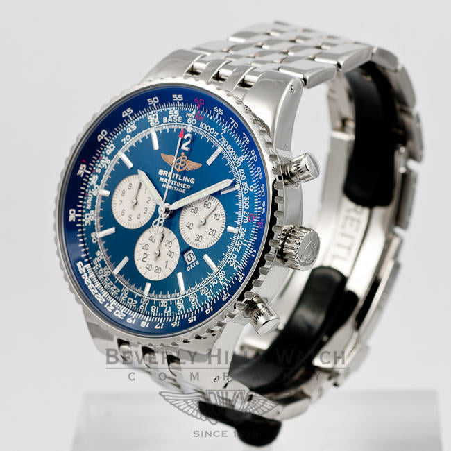 Breitling Watches Navitimer Heritage Stainless Steel Black Dial Watch A3535024/b554-SS Beverly Hills Watch Company Watches