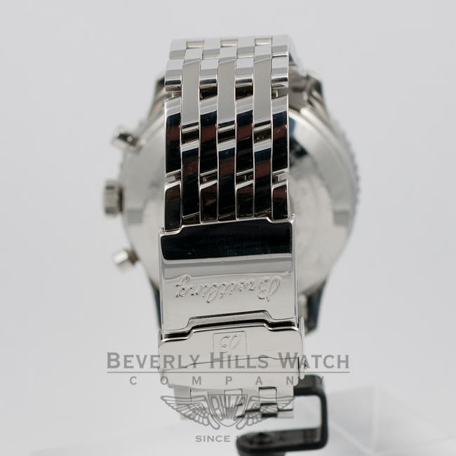 Breitling Old Navitimer Stainless Steel Bracelet Black Dial White Sub Dials Automatic Chronograph Watch A13022