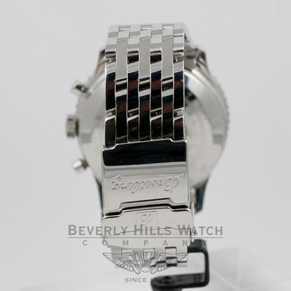 Breitling Old Navitimer Stainless Steel Bracelet Black Dial White Sub Dials Automatic Chronograph Watch A13022
