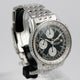 Breitling Old Navitimer Stainless Steel Bracelet Black Dial White Sub Dials Automatic Chronograph Watch A13022