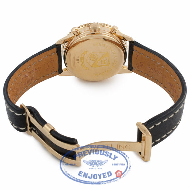 Breitling Navitimer Montbrilliant Blue Angels 38MM 18k Rose Gold Silver Dial H30030.1 EX4JNK - Beverly Hills Watch Company Watch Store