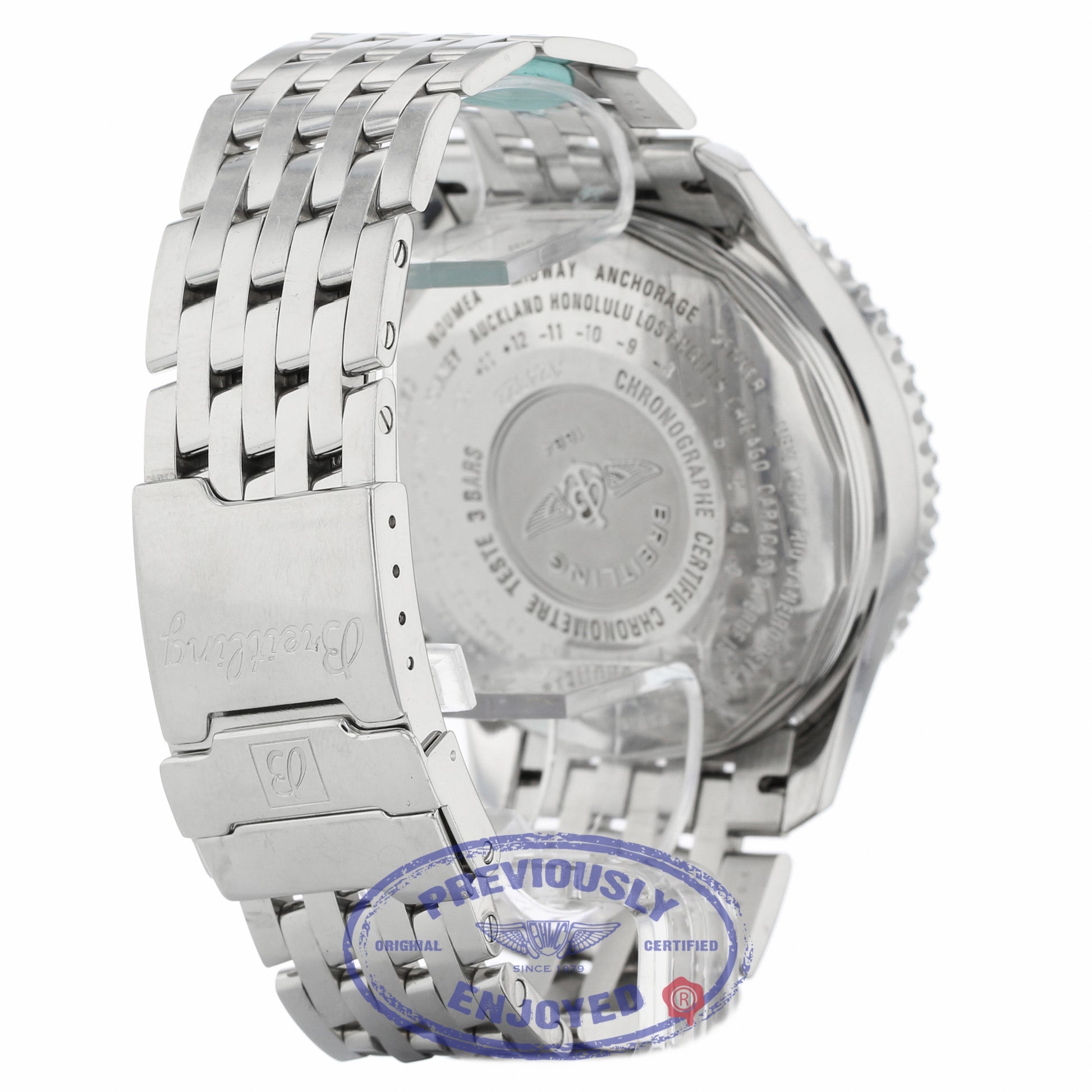 Breitling Navitimer World 46mm Stainless Steel Bracelet Black Dial A2432212/B726 C6ZYUQ - Beverly Hills Watch Company