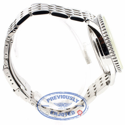 Breitling Spatiographe 42mm Chronograph 10 Minute Totalizer Stainless Steel Navitimer Bracelet White Dial Watch A36030-1 Beverly Hills Watch Company Watch Store