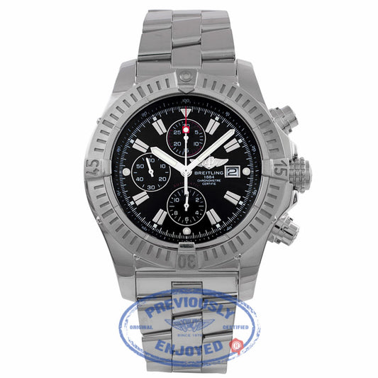 Breitling Super Avenger Chronograph 48MM Stainless Steel Automatic Black Dial A1337011/B907 05WMFD - Beverly Hills Watch Company Watch Store