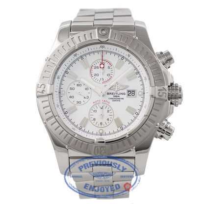 Breitling Super Avenger 48MM Chronograph White Dial A1337011/A660 A6J63U - Beverly Hills Watch Company Watch Store