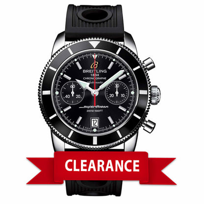 Breitling Superocean Heritage Chronograph 44MM Black Dial Black Rubber Strap A2337024/BB81 VQKAB2 - Beverly Hills Watch Company Watch Store