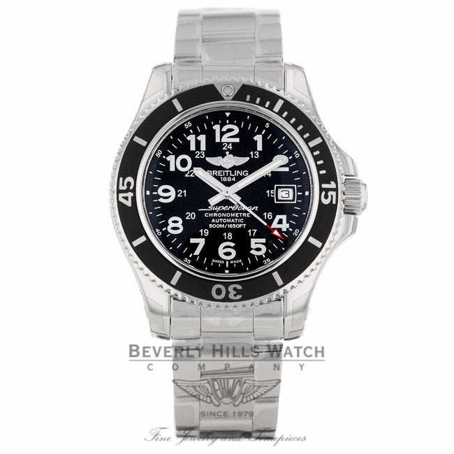 Breitling Superocean II 42 Automatic Black Dial Stainless Steel A17365C9/BD67 AXDLU8 - Beverly Hills Watch Company