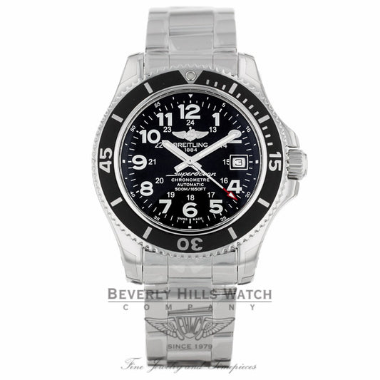 Breitling Superocean II 42 Automatic Black Dial Stainless Steel A17365C9/BD67 AXDLU8 - Beverly Hills Watch Company