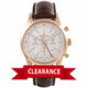 Breitling Transocean Chronograph GMT Silver Dial 18k Rose Gold Brown Alligator Strap RB045112/G773 - Beverly Hills Watch Company Watch Store