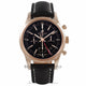 Breitling Transocean Chronograph GMT Black Dial 18k Rose Gold Black Alligator Strap RB045112/BC68 - Beverly Hills Watch Company Watch Store