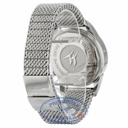 Breitling Transocean Chronograph 1461 Stainless Steel Black Dial A1931012/BB68 X6CU9L - Beverly Hills Watch Company