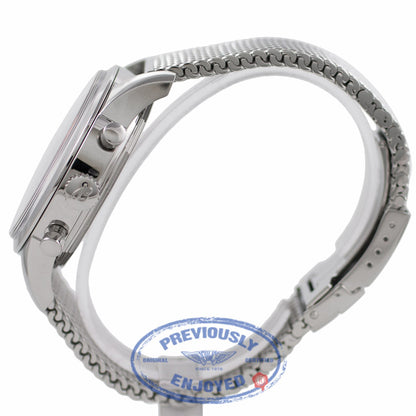Breitling Transocean Unitime Chronograph Silver Dial Steel Mesh Bracelet AB0510UO/A732-SS J6H2JC - Beverly Hills Watch Company Watch Store