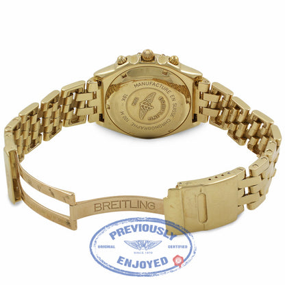 Breitling Windrider chronomat 40mm Customized Blue Dial Gold Sub-Dials K13048 4U2Z3W - Beverly Hills Watch Company