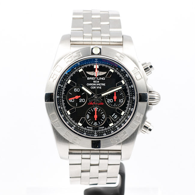 Bretling B01 Stainless Steel Black Dial Chronograph Limited Watch AB011110/BA50 Beverly Hills Watch Company Watches