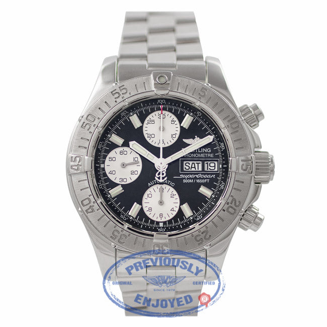 Breitling Chronograph Superocean 42MM Stainless Steel Black Dial A1334011 25ZRCY - Beverly Hills Watch Company Watch Store
