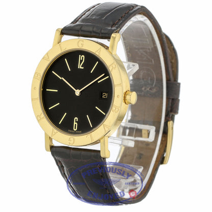 Bulgari 18K Yellow Gold Quartz 33mm Crocodile Strap BB33GLD ZFTJ4T - Beverly Hills Watch Company