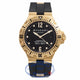 Bulgari Scuba Yellow Gold Case Rubber Strap Deployment Buckle Black Dial Automatic Watch SD40G Beverly Hills Watch Company