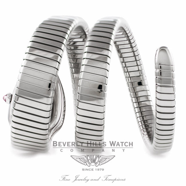Bulgari Serpenti Stainless Steel Double Wrap SP35C6SDS.2T HA4E4U - Beverly Hills Watch Company Watch Store