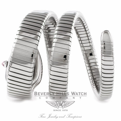 Bulgari Serpenti Stainless Steel Double Wrap SP35C6SDS.2T HA4E4U - Beverly Hills Watch Company Watch Store