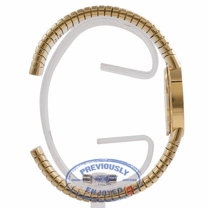 Bulgari Tubogas Yellow Gold Bracelet Black Diamond Dial Vintage Ladies Watch BB262T Beverly Hills Watch Company Watch Store