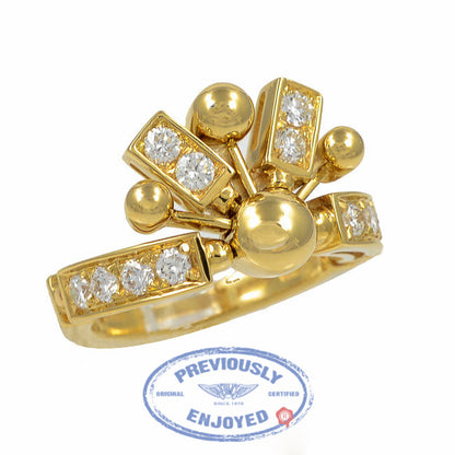 Bulgari Yellow Gold and Diamond Ring - Beverly Hills Watch Company