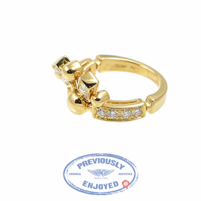 Bulgari Yellow Gold and Diamond Ring - Beverly Hills Watch Company