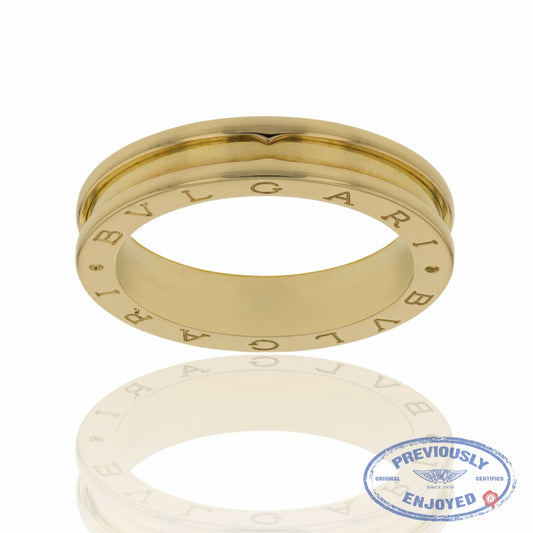 Bulgari B Zero Ring 1 Band 18k Yellow Gold Gents AN852260 80VHT1 - Beverly Hills Jewelry Store