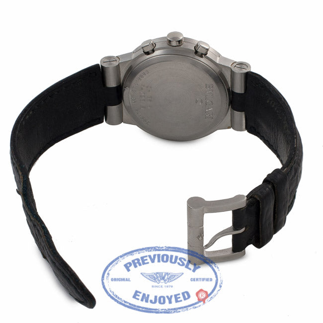 Bulgari Diagono Chronograph Stainless Steel Automatic Black Dial CH 35 S WDBKN6 - Beverly Hills Watch Store