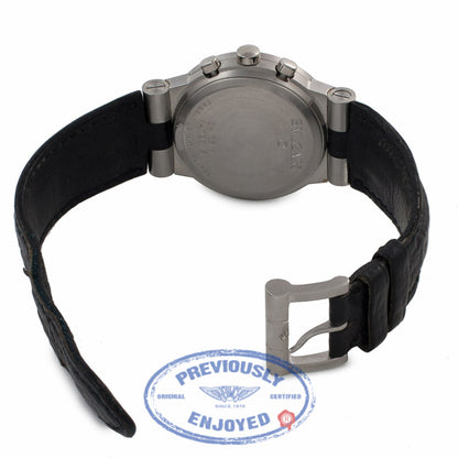 Bulgari Diagono Chronograph Stainless Steel Automatic Black Dial CH 35 S WDBKN6 - Beverly Hills Watch Store