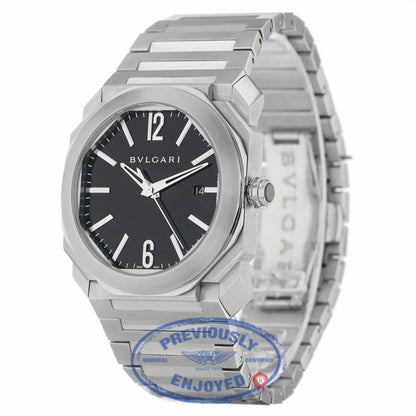 Bulgari Octo Automatic 41mm Stainless Steel Black Dial BG041BSSD WMA7XT - Beverly Hills Watch Company