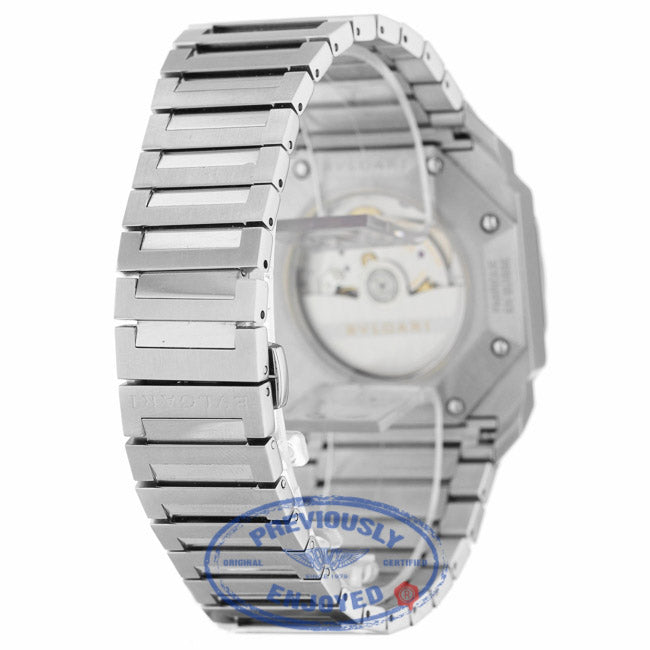 Bulgari Octo Automatic 41mm Stainless Steel Black Dial BG041BSSD WMA7XT - Beverly Hills Watch Company