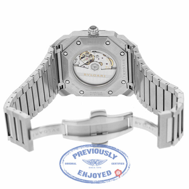 Bulgari Octo Automatic 41mm Stainless Steel Black Dial BG041BSSD WMA7XT - Beverly Hills Watch Company