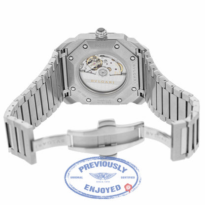 Bulgari Octo Automatic 41mm Stainless Steel Black Dial BG041BSSD WMA7XT - Beverly Hills Watch Company
