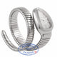 Bulgari Serpenti Tubogas 35MM Stainless Steel Silver Dial Diamond SP 35 S K6T9RC - Beverly Hills Watch Comapny Watch Store