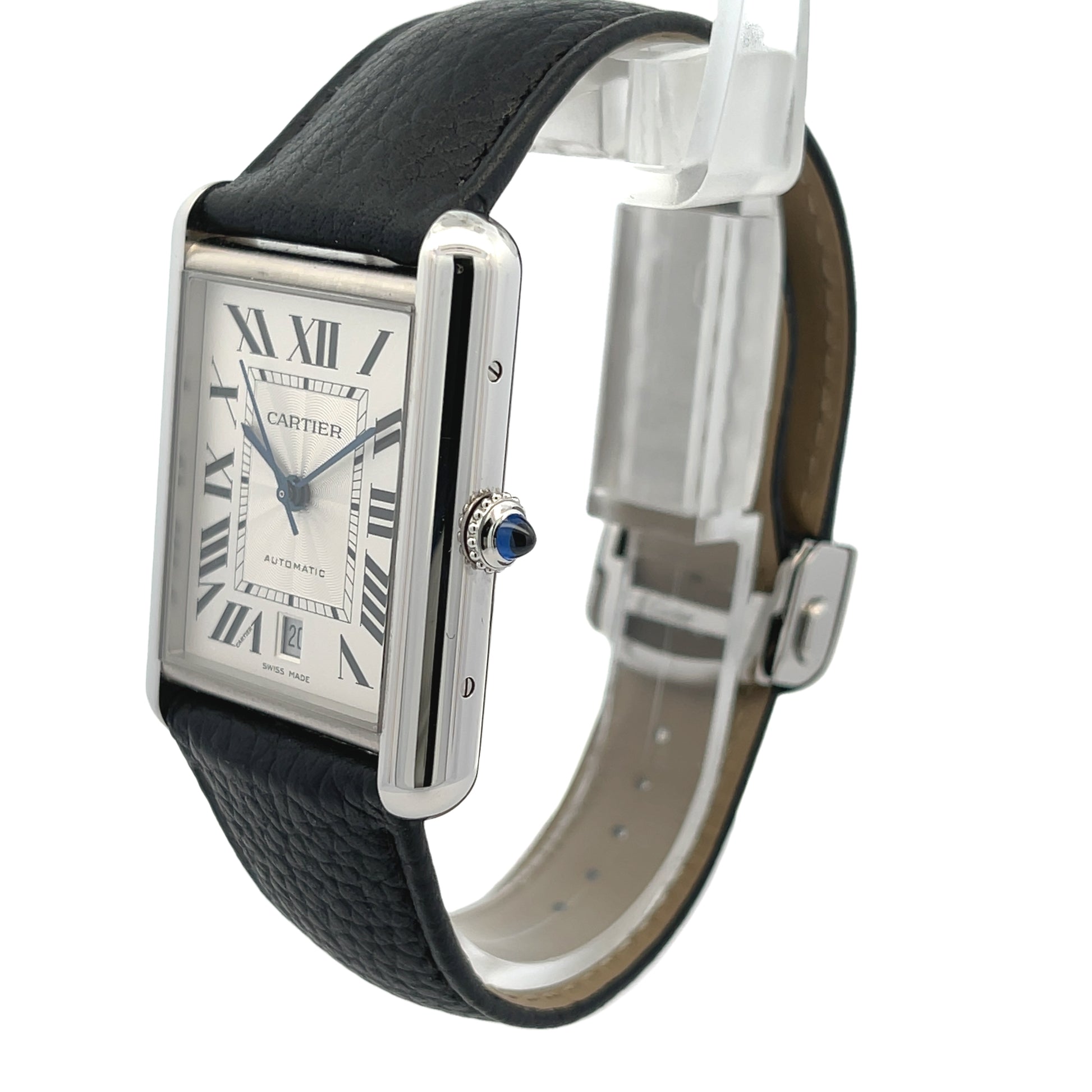 Cartier Must Tank Extra Large Stainless Steel WSTA0040 - Beverly Hills Watch Company