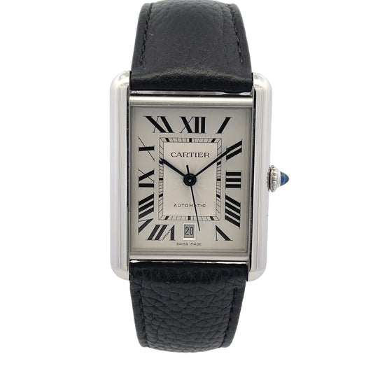 Cartier Must Tank Extra Large Stainless Steel WSTA0040 - Beverly Hills Watch Company