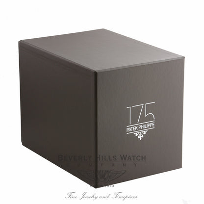 Patek Philippe 175th Anniversary World Timer White Gold Alligator Strap 5575G-001 V27N5U - Beverly Hills Watch Company Watch Store