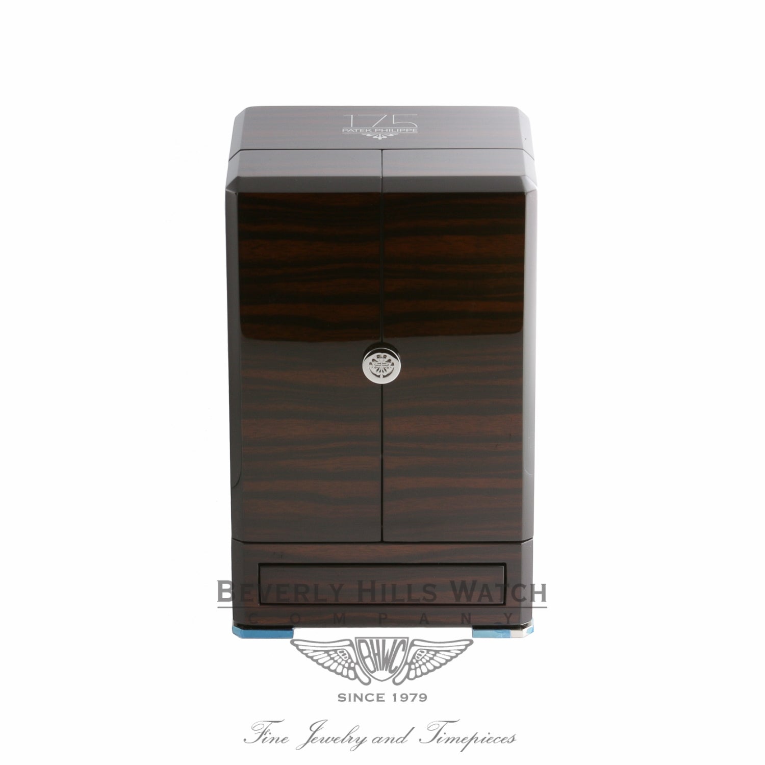 Patek Philippe 175th Anniversary World Timer White Gold Alligator Strap 5575G-001 V27N5U - Beverly Hills Watch Company Watch Store