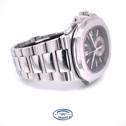 Patek Philippe Nautilus Chronograph Blue Dial Stainless Steel 5980/1A-001 C7434K - Beverly Hills Watch Company